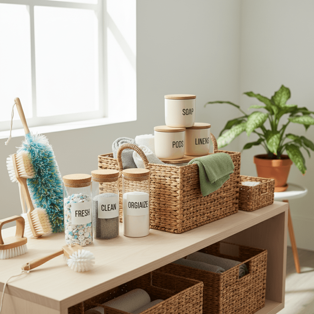 Artículos para el hogar en ambiente iluminado